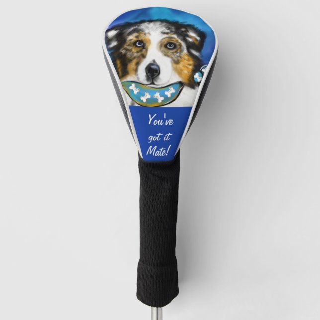 COUVRE-CLUB DE GOLF AUSTRALIAN SHEPHERD (Devant)