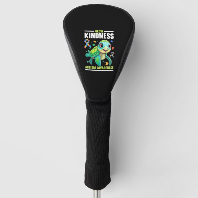 Couvre-club De Golf Autism Turtle Autistic Puzzle Sensibilisation sur  (Devant)