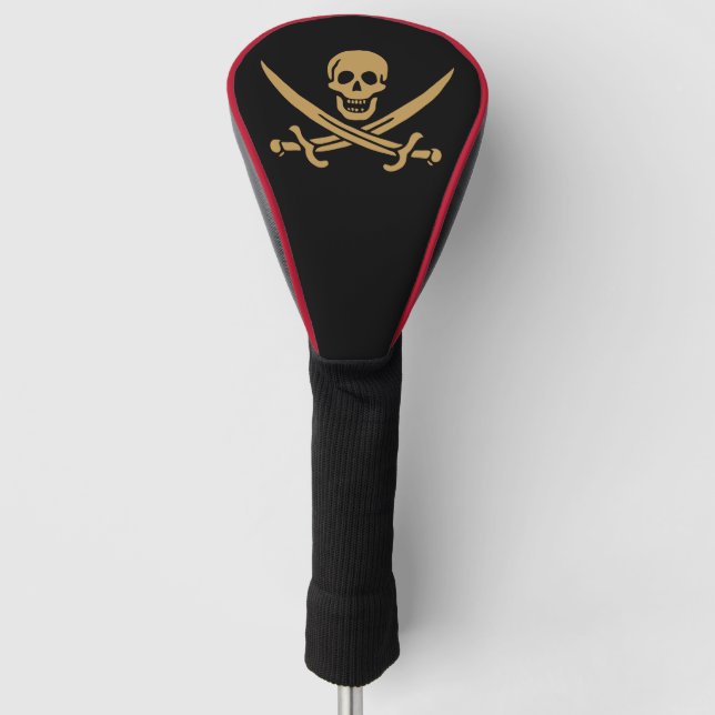 Couvre-club De Golf Aztec Gold Crâne et cutlass Pirate Calico Jack (Devant)
