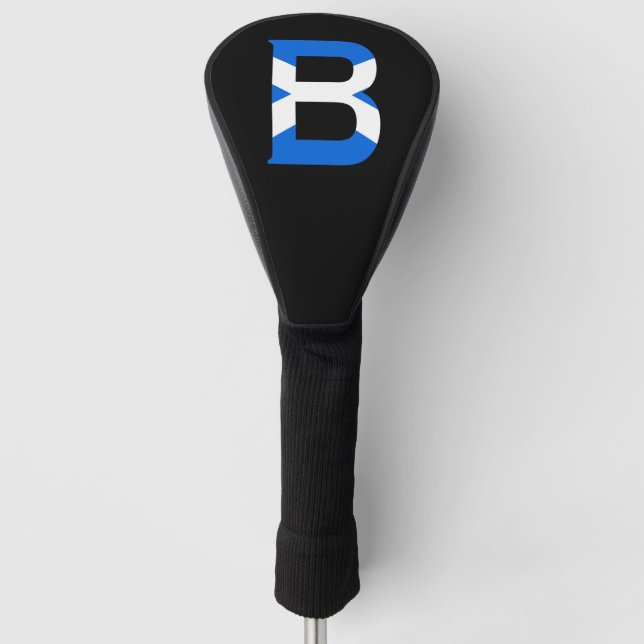 Couvre-club De Golf B Monogramme superposé sur le dccnt du drapeau éco (Devant)