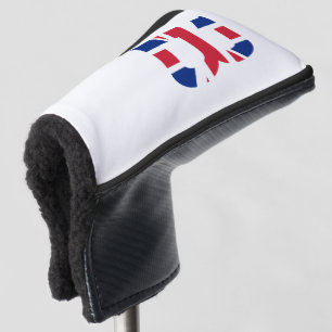 Couvre-club De Golf B Monogramme superposé sur le drapeau Union Jack