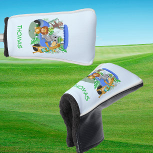 Couvre-club De Golf Baby Boy Elephant & Monkey Golf