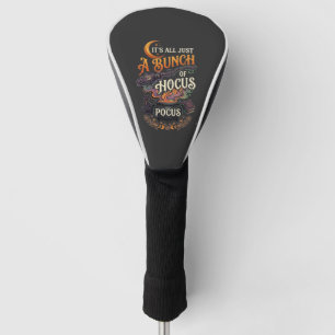 Couvre-club De Golf Balai de sorcière Hocus Pocus Chat noir Chaudron m