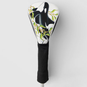Couvre-club De Golf Baleine d'Orca dans l'art de l'encre de la forêt 