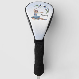 Couvre-club De Golf Ballerina en bleu Nom personnel