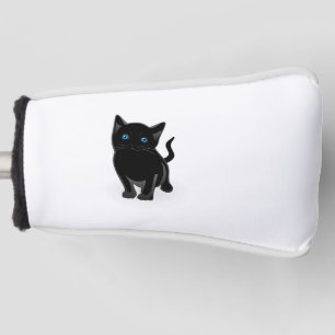 Couvre-club De Golf Bande dessinée noire de minou