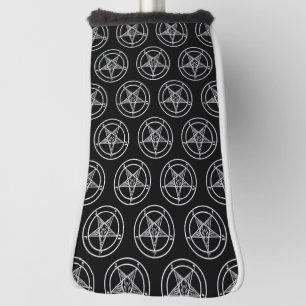 Couvre-club De Golf Baphomet Pentagram Satanique