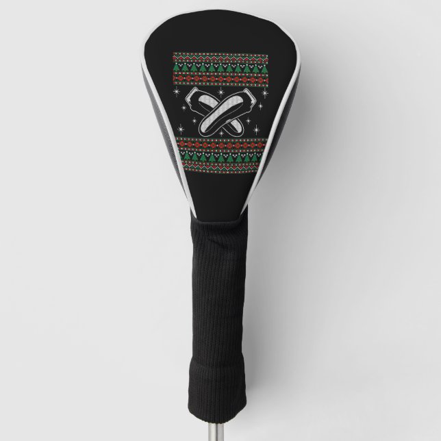 Couvre-club De Golf Barber Ugly Christmas Sweater Xmas (Devant)