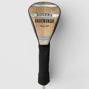 Couvre-club De Golf Baril Whiskey Groomsman personnalisé