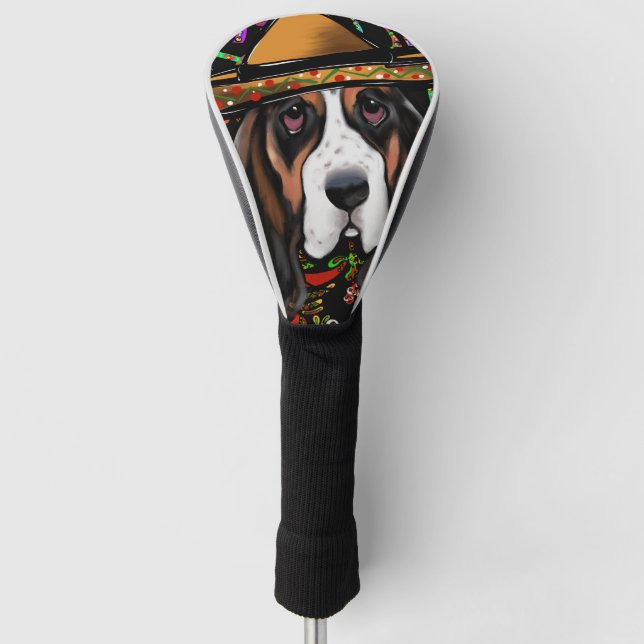 COUVRE-CLUB DE GOLF BASSET HOUND (Devant)