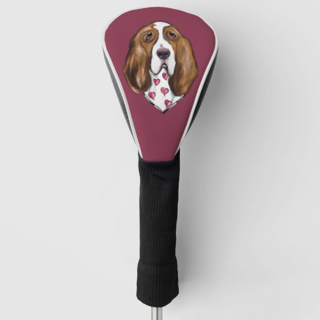 COUVRE-CLUB DE GOLF BASSET HOUND (Devant)