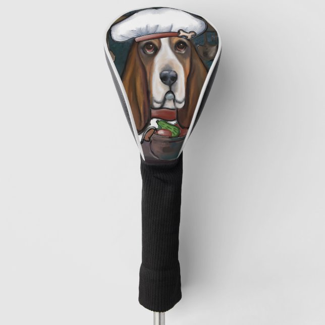 COUVRE-CLUB DE GOLF BASSET HOUND (Devant)