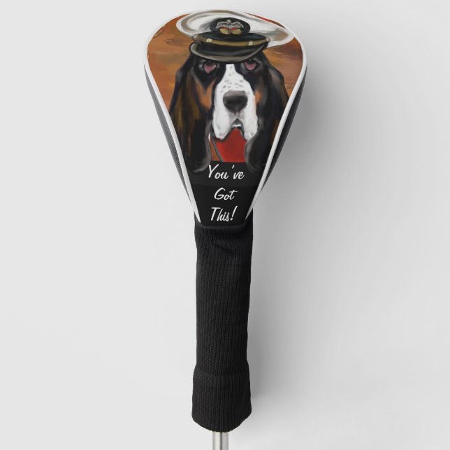 COUVRE-CLUB DE GOLF BASSET HOUND (Devant)