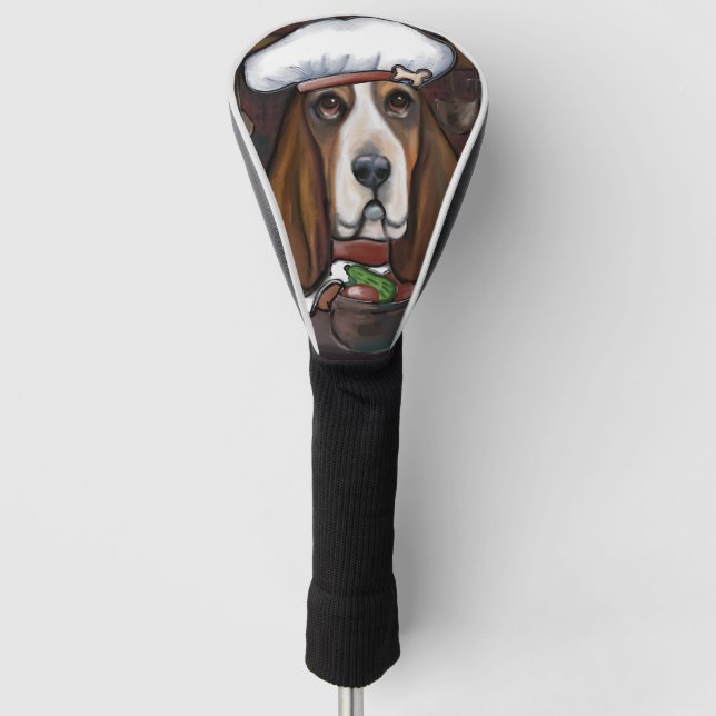 COUVRE-CLUB DE GOLF BASSET HOUND (Devant)
