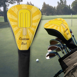 Couvre-club De Golf Bâton à crème glacée citron