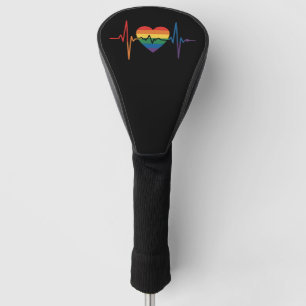 Couvre-club De Golf Battements de cœur LGBTQ Fierté du cœur Gay Lesbie