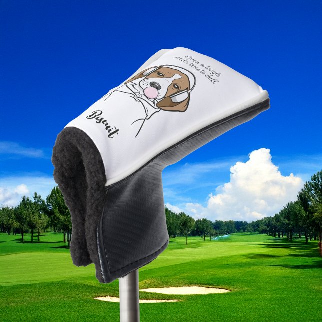 Couvre-club De Golf Beagle de refroidissement avec Bubblegum mignon ch (Créateur téléchargé)