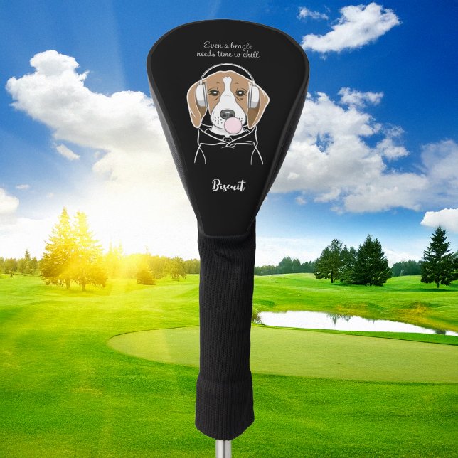 Couvre-club De Golf Beagle de refroidissement avec Bubblegum mignon ch (Créateur téléchargé)