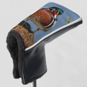 Couvre-club De Golf Beau canard en bois pensif dans le marais