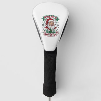 Couvre-club De Golf Beau vieux Noël Père Noël Arbres Flocons de neige