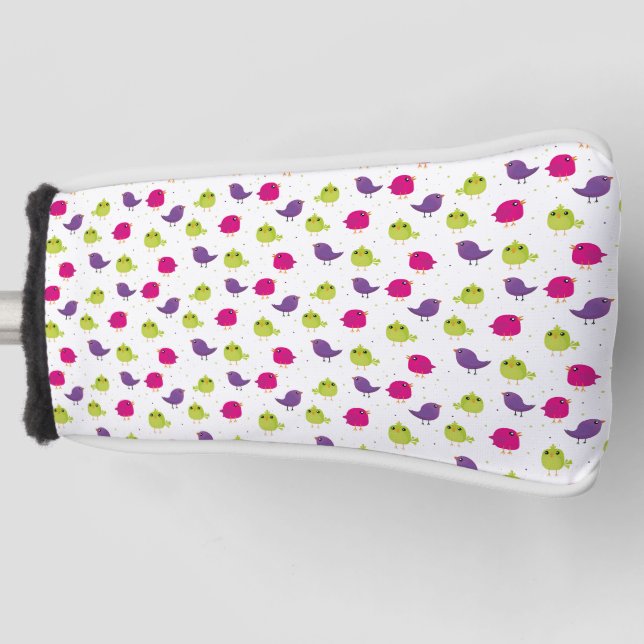 Couvre-club De Golf Beaux oiseaux colorés (Devant)