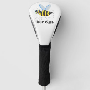 Couvre-club De Golf Bee caractère avec mustache lunettes de soleil Bee