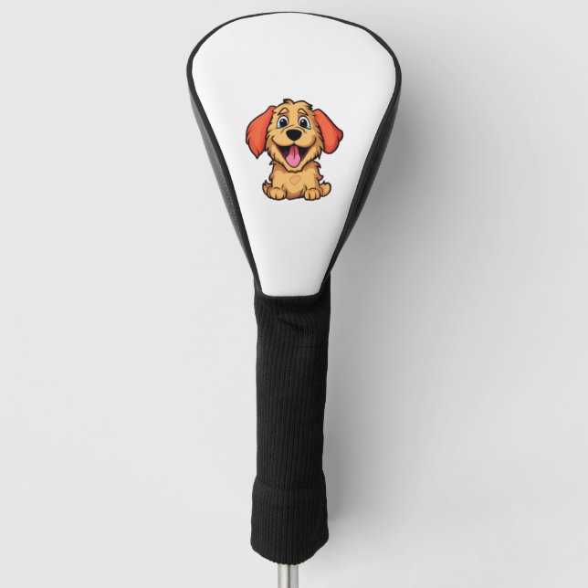 Couvre-club De Golf Belle caricature chien 3 (Devant)