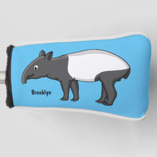 Couvre-club De Golf Belle illustration de tapir de dessin animé