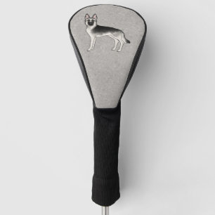 Couvre-club De Golf Berger Allemand Silver Sable Mignon Chien de Dessi