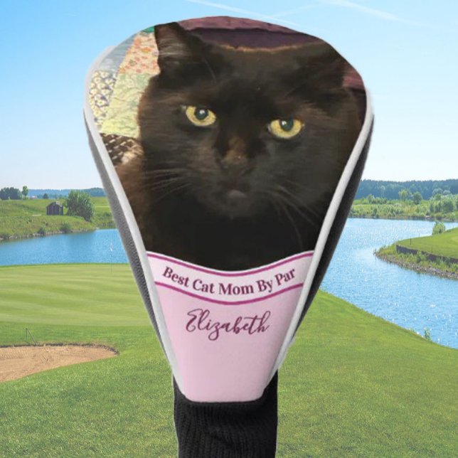 Couvre-club De Golf Best cat mom photo template golfer gift custom  (Créateur téléchargé)