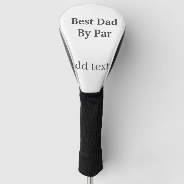 Couvre-club De Golf Best dad by par gray black father's day namesimple (Devant)