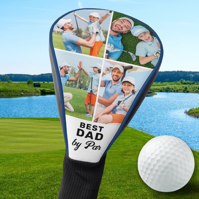 Couvre-club De Golf BEST DAD BY PAR PAR Custom 4 Photo Collage (Créateur téléchargé)
