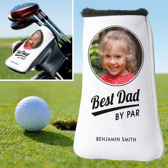 Couvre-club De Golf Best Dad By Par Par Nom de la photo de l'enfant Wh (Créateur téléchargé)