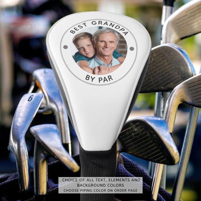 Couvre-club De Golf BEST GRANDPA PAR PAR MONogramme photo (Créateur téléchargé)