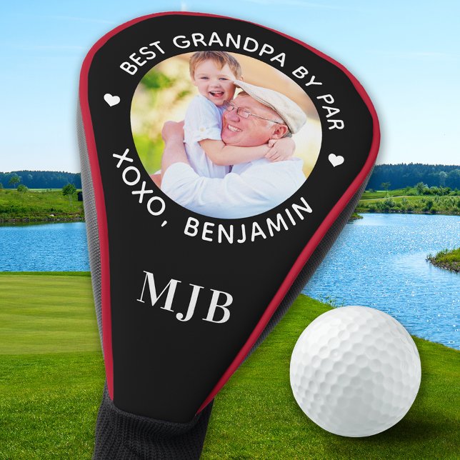 Couvre-club De Golf BEST GRANDPA PAR PAR Photo personnalisée Monogramm (Créateur téléchargé)