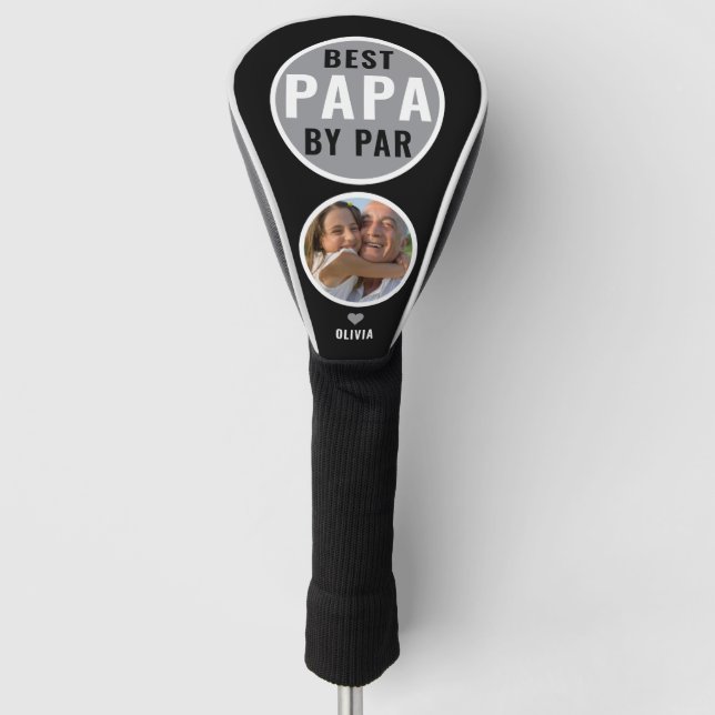 Couvre-club De Golf Best Papa By Par Par Golf Cadeau Personnalisé Nom  (Devant)