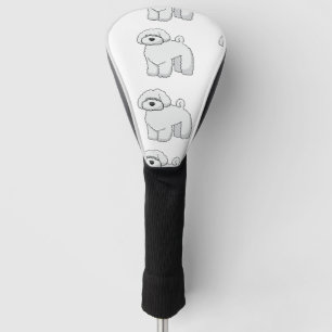 Couvre-club De Golf bichon frise dessin animé