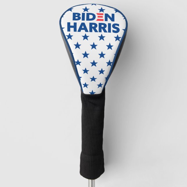 Couvre-club De Golf Biden / Harris Blue Stars Motif White (Devant)