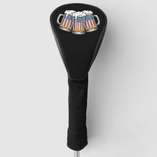 Couvre-club De Golf Bière 4 juillet Drapeau américain US Vintage Rétro