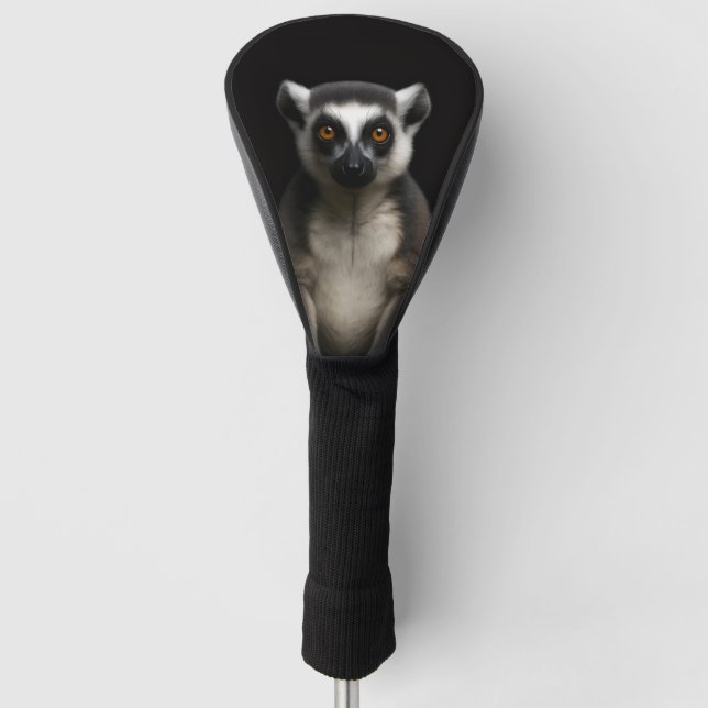 Couvre-club De Golf Black 4 Luxe Golf Driver Cover, Gentle Lemur (Devant)