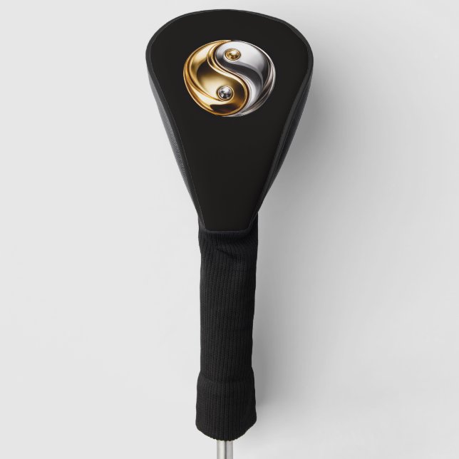 Couvre-club De Golf Black 4 Luxe Golf Driver Cover, Harmony Yin Yang (Devant)