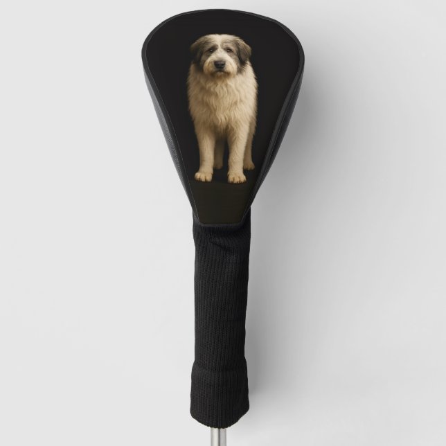 Couvre-club De Golf Black 4 Luxe Golf Driver Cover, Mioritic Shepherd (Devant)