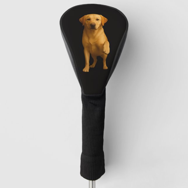 Couvre-club De Golf Black 4 Luxe Golf Driver Cover, Tender Labrador (Devant)