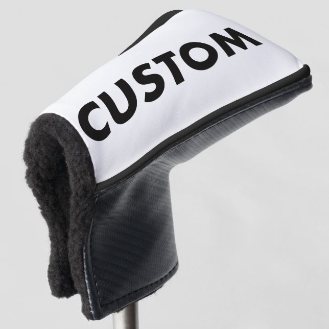 Couvre-club De Golf BLACK Piping Custom Golf Putter Headcover Blank (Devant 3/4)