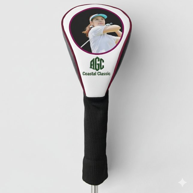 Couvre-club De Golf Black White Modern Personalized Golf Headcover (Black White Modern Personalized Golf Headcover)