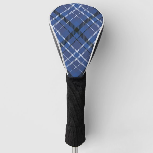 Couvre-club De Golf Bleu écossais Tartan Chic Motif élégant (Devant)