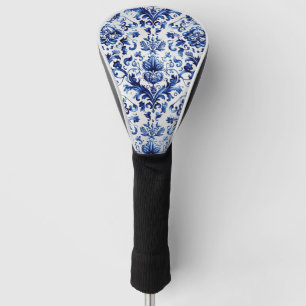 Couvre-club De Golf Bleu et blanc Delft style ornement floral motif