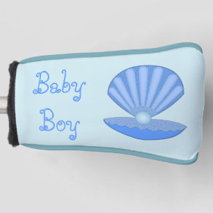 Couvre-club De Golf Blue Baby Boy Coquille d'huîtres et Pearl Custom