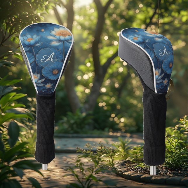 Couvre-club De Golf Blue Lotus Pond Serenity Symbol Renewal Spiritual (Blue Lotus Pond Serenity Symbol Renewal Spiritual Golf Head Cover)