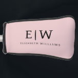 Couvre-club De Golf Blush Dusty rose moderne Script Girl Monogramme No<br><div class="desc">Blush Dusty Rose Simple Script Monogramme Nom Golf Putter Cover. Cela rend le cadeau parfait pour 16 ans,  mariage,  douche nuptiale,  anniversaire,  baby shower ou bachelorette pour quelqu'un qui aime le luxe glam et les styles chic.</div>